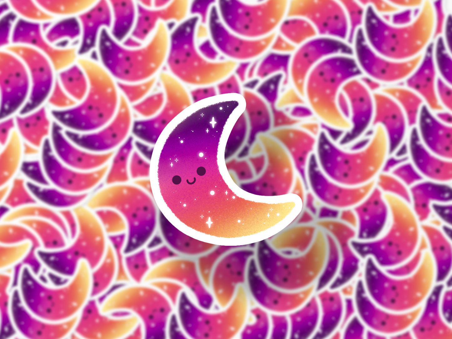 Sticker Kawaii Lune "Dreamy Sky"