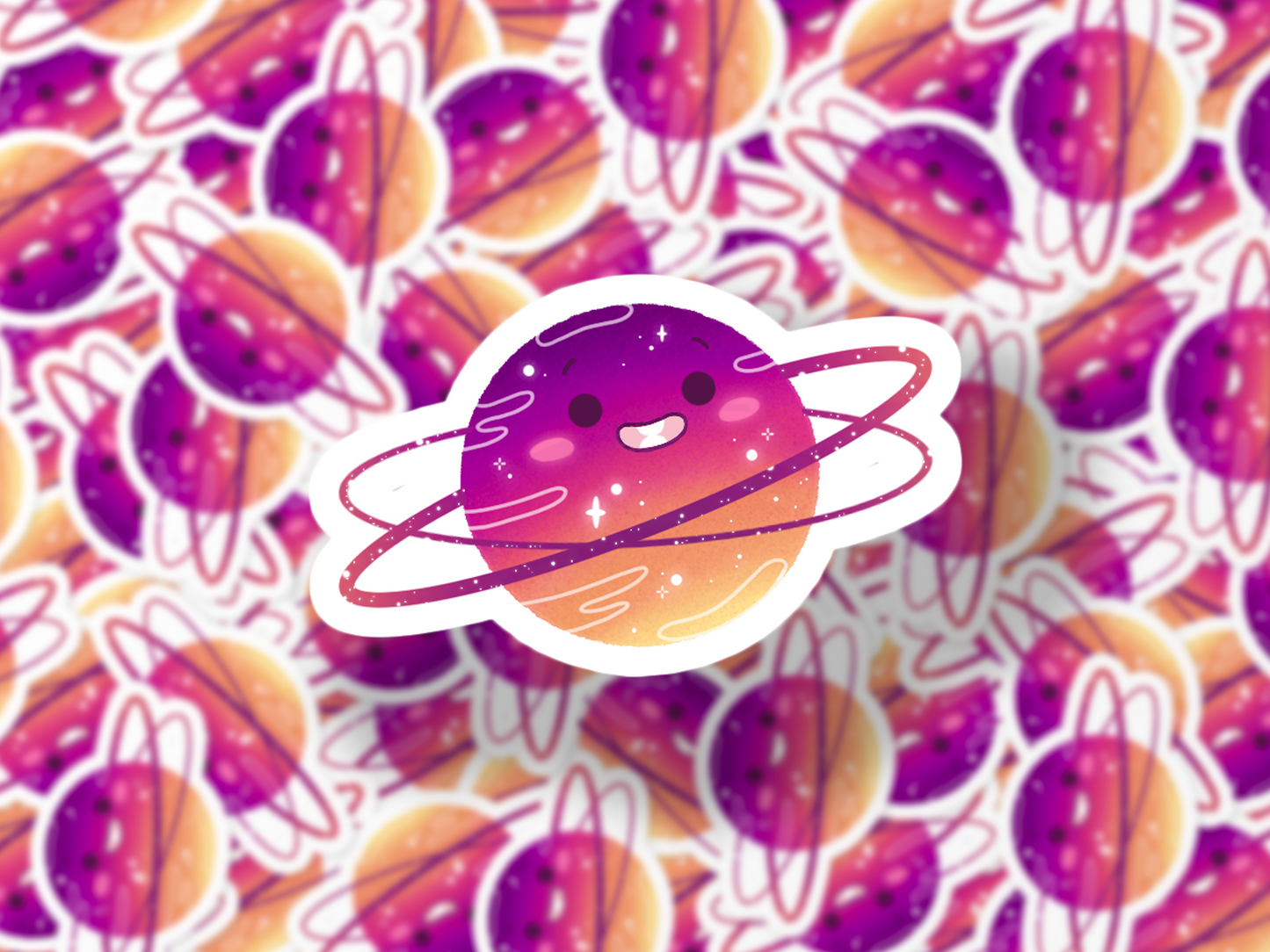 Sticker Kawaii Planète "Dreamy Sky"
