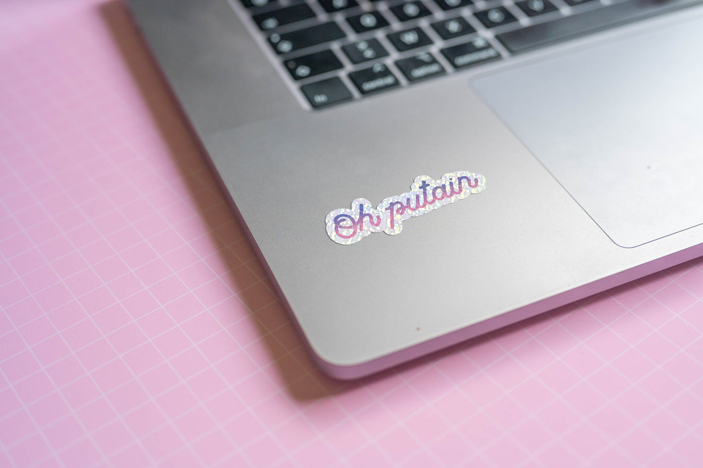 Sticker Citation Rigolote "Oh Putain" Holographique