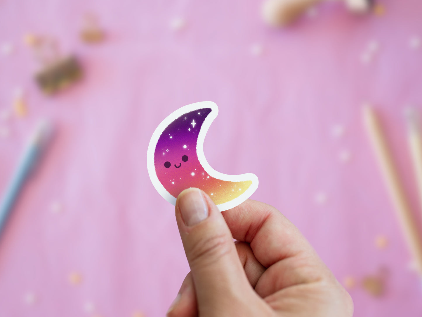 Sticker Kawaii Lune "Dreamy Sky"