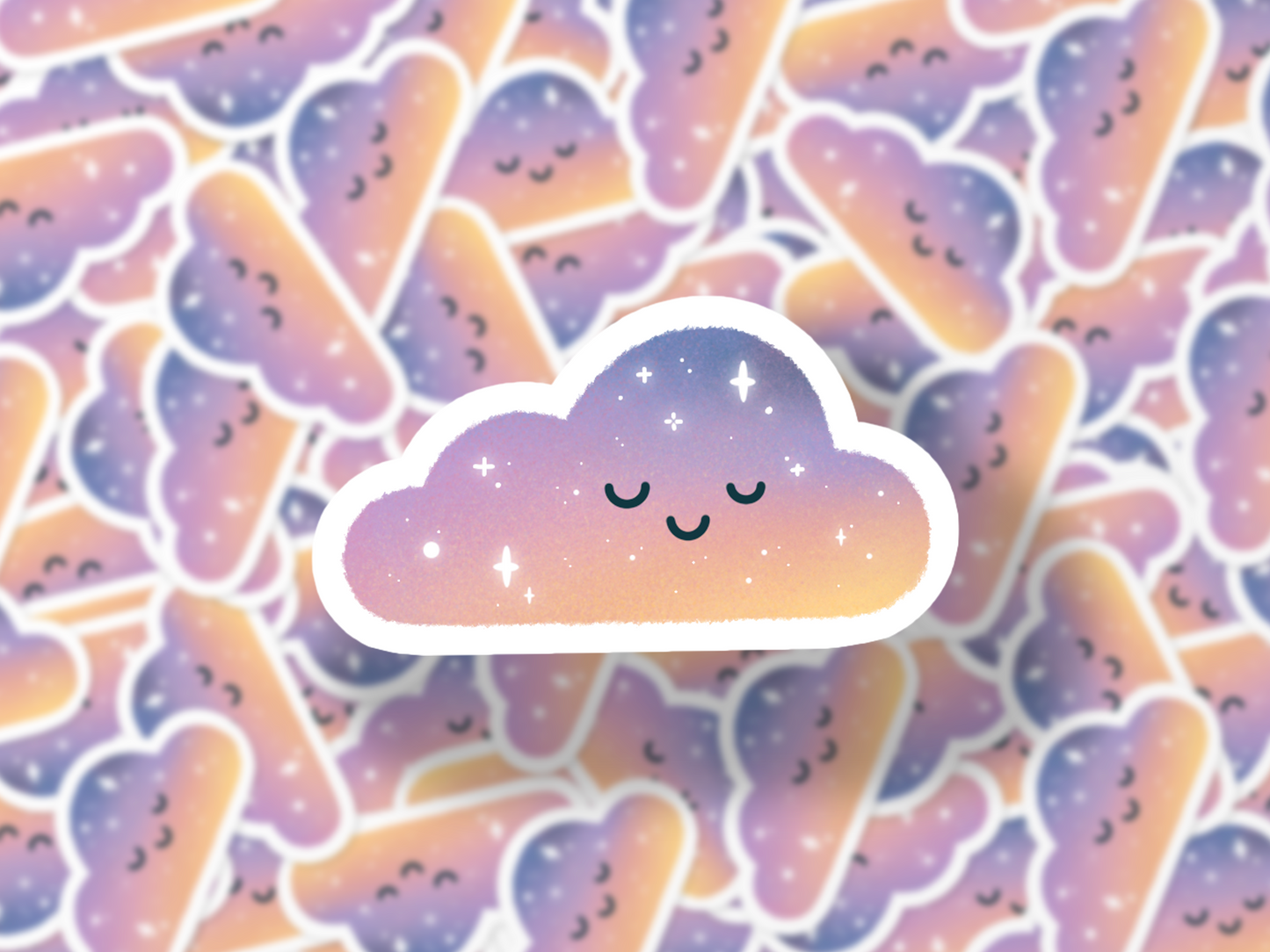 Sticker Kawaii Nuage "Dreamy Sky"