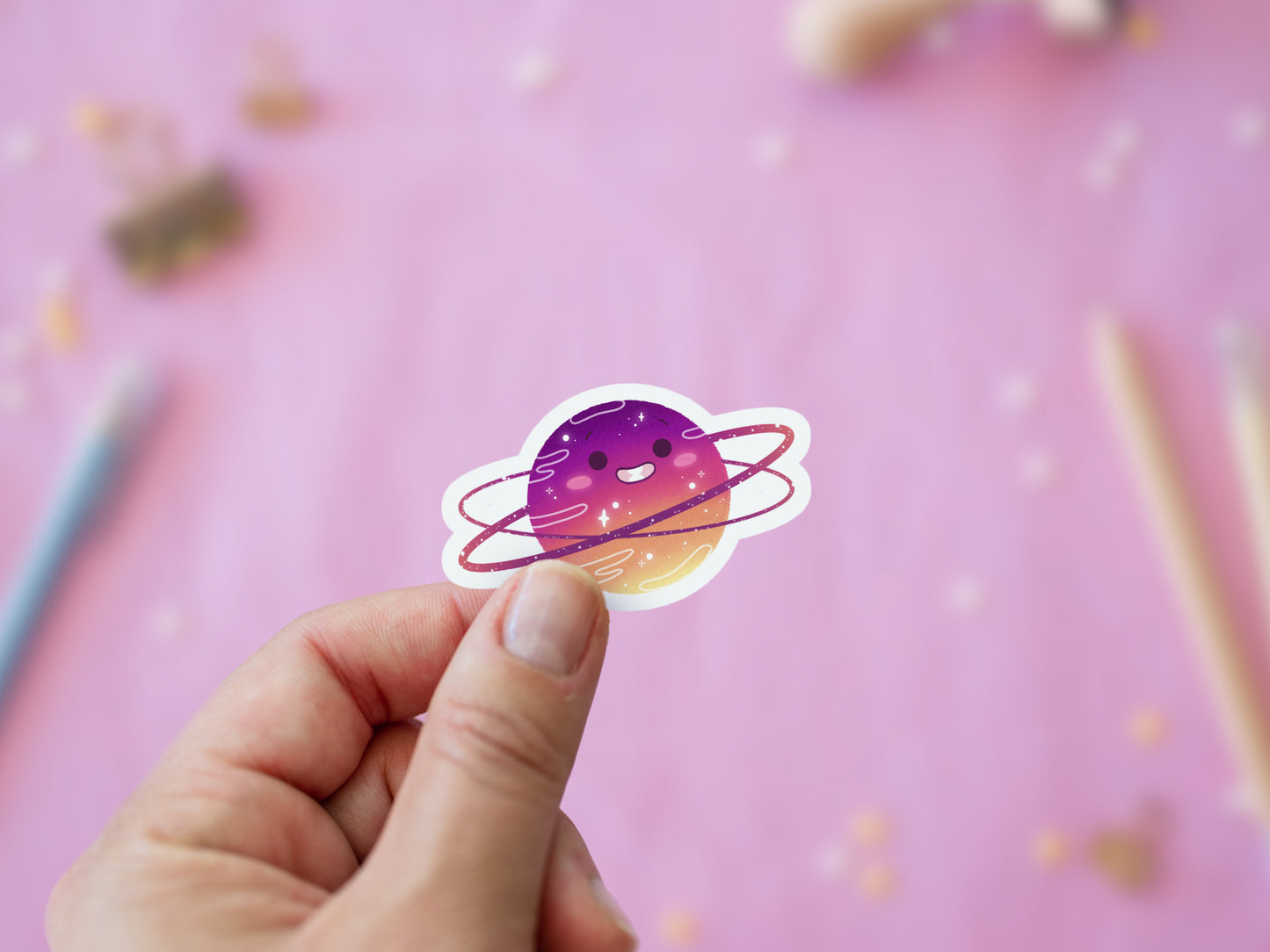 Sticker Kawaii Planète "Dreamy Sky"