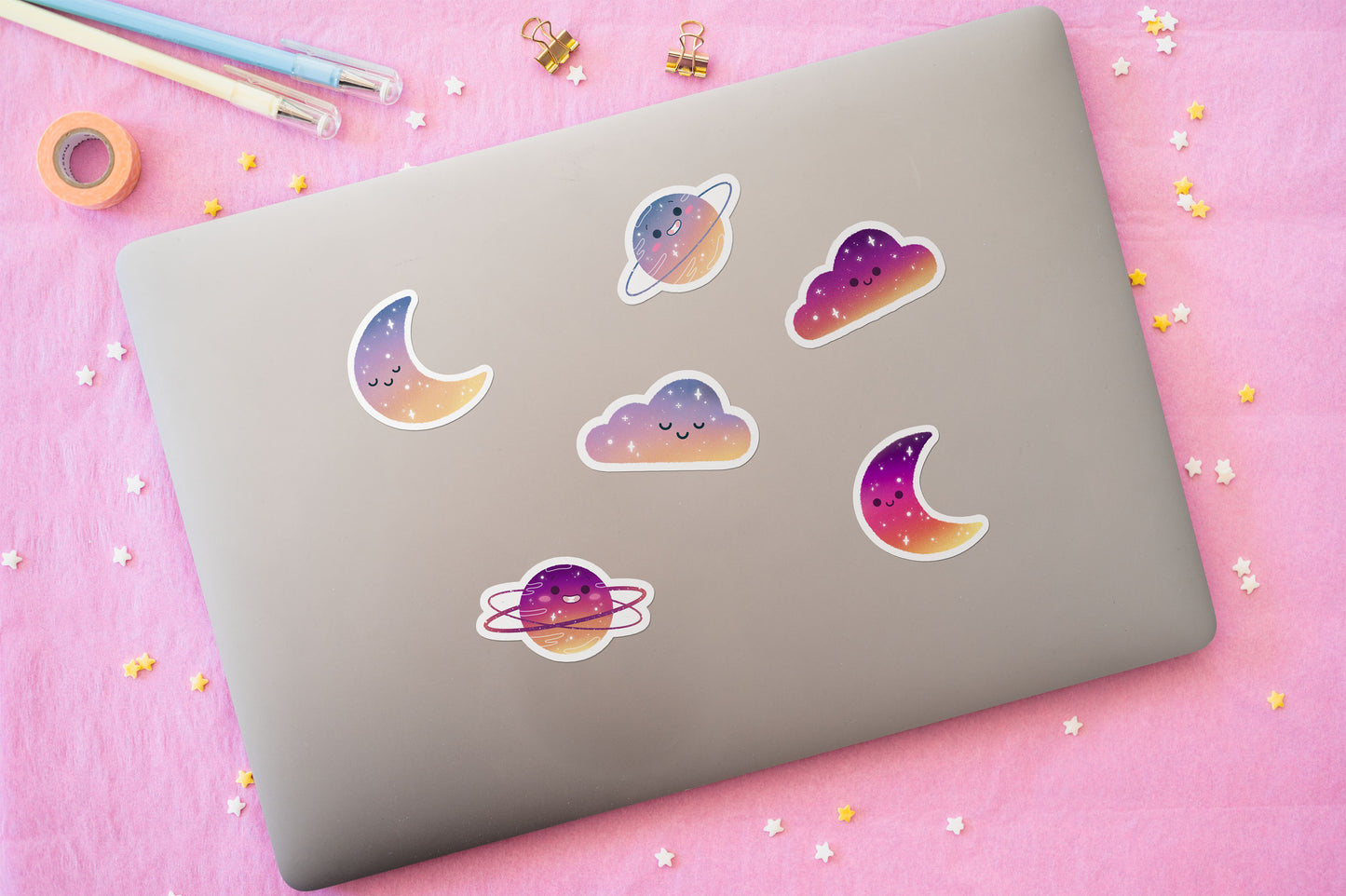 Lot de 6 Stickers Kawaii Thème Rêverie