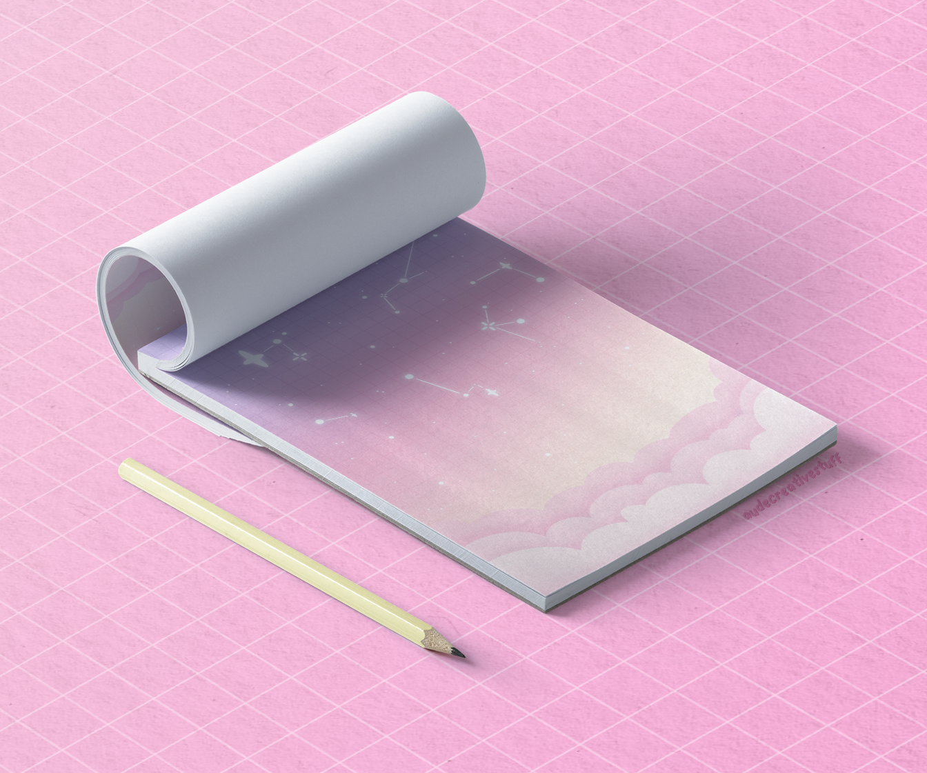 Bloc-Notes Mignon "Dreamy Clouds" de 25 feuilles au format A6