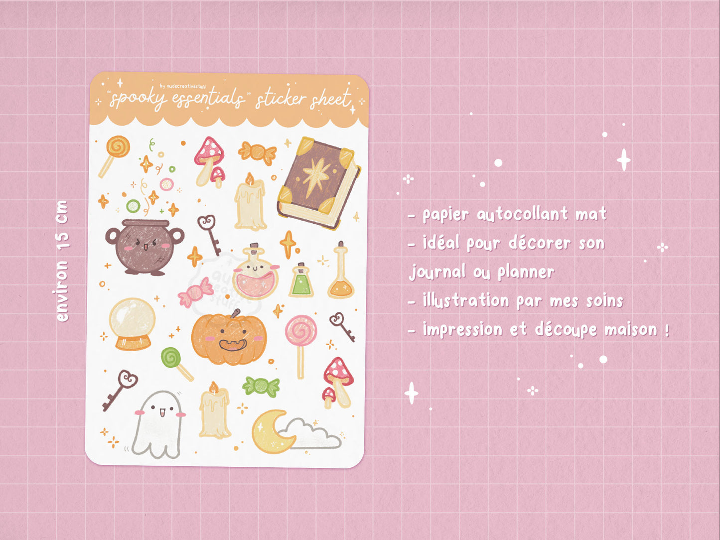 Stickers Journaling Thème Halloween Kawaii
