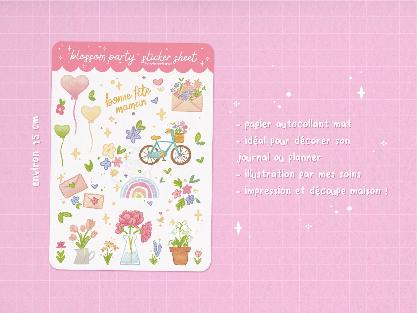 Stickers Journaling Thème Fête des Mères