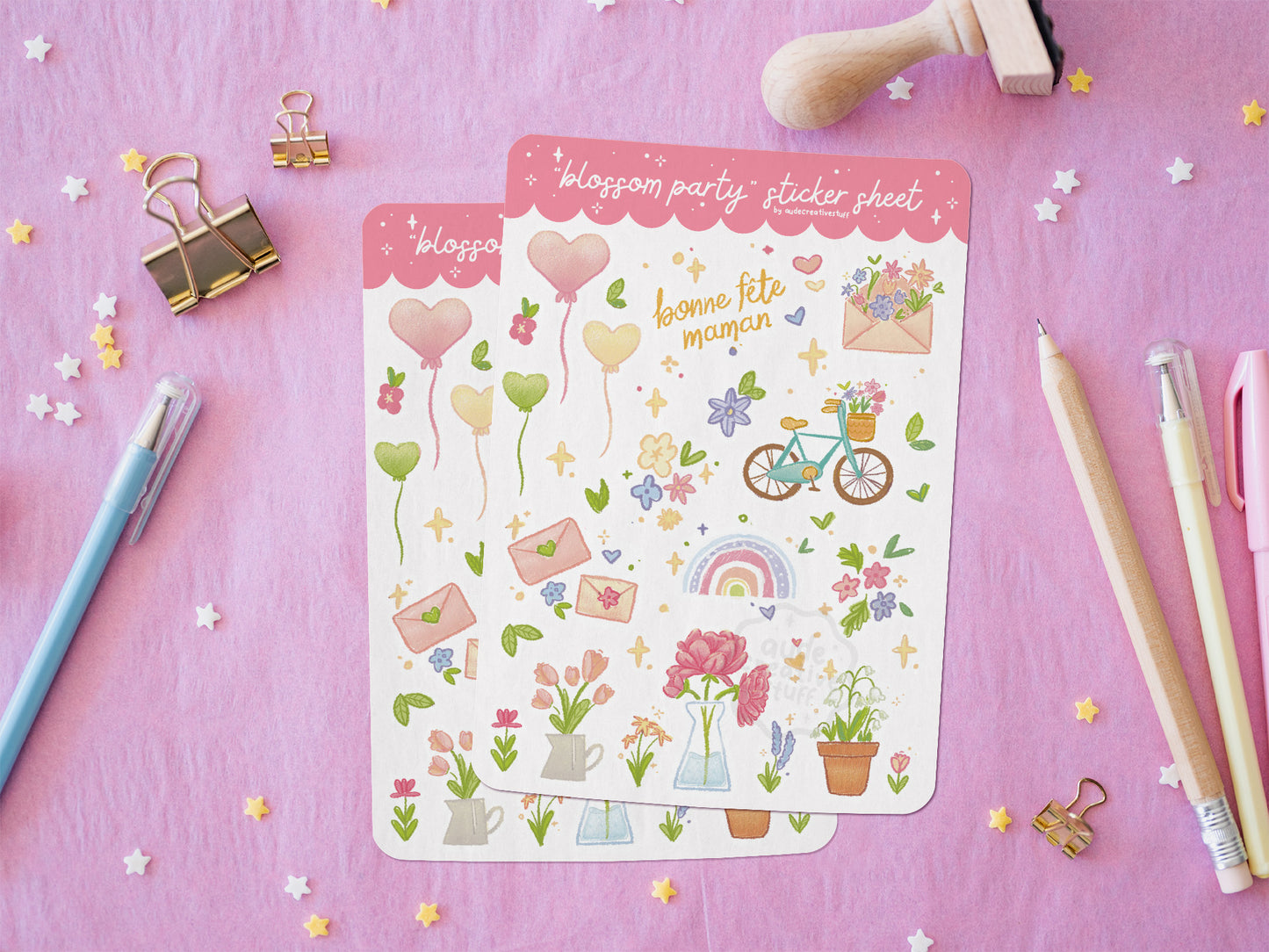 Stickers Journaling Thème Fête des Mères