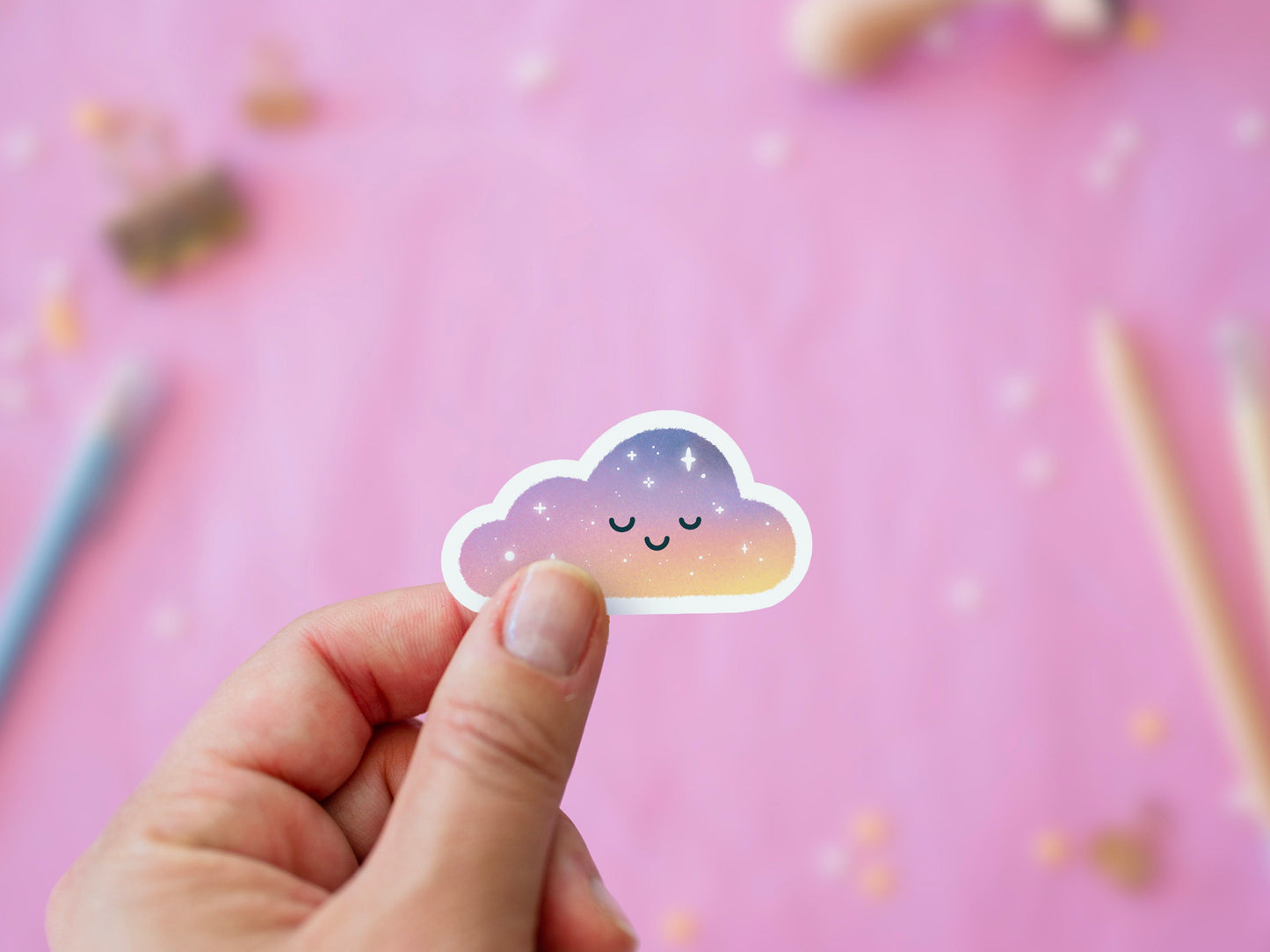 Sticker Kawaii Nuage "Dreamy Sky"