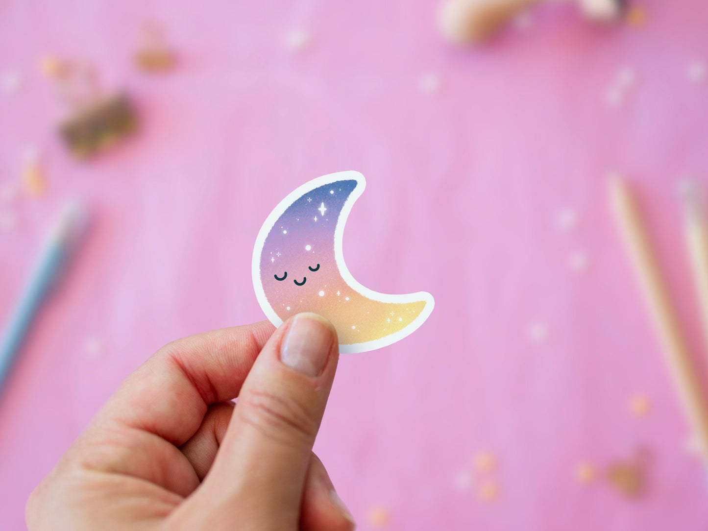Sticker Kawaii Lune "Dreamy Sky"