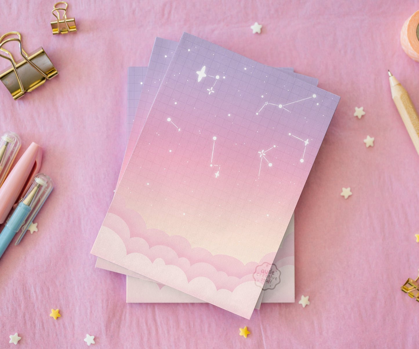 Bloc-Notes Mignon "Dreamy Clouds" de 25 feuilles au format A6