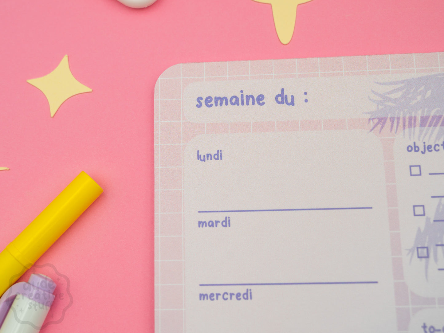 Planner Hebdomadaire 90s Pool Side, Format 21x15 cm, 25 feuilles