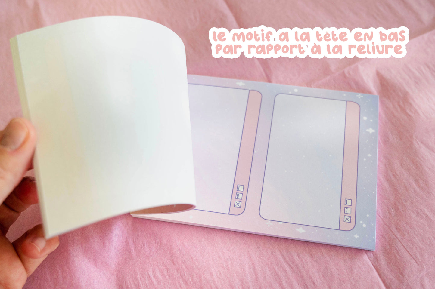 Bloc-Notes Mignon "Retro Dream Sky" de 25 feuilles au format A6 | Défaut d'assemblage