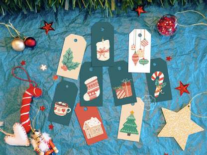 Etiquettes de Noël à accrocher à vos paquets cadeaux