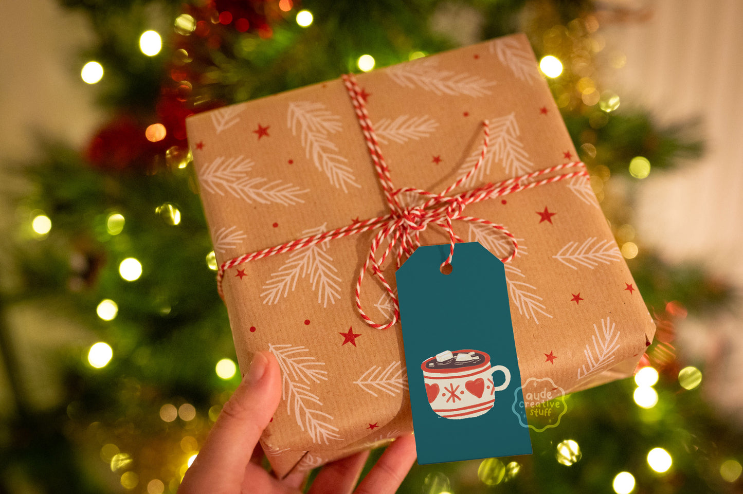 Etiquettes de Noël à accrocher à vos paquets cadeaux
