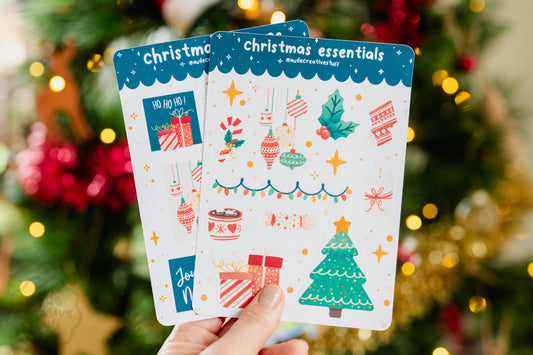 Stickers Mignons pour Bullet Journal Thème Noël, Kit de Journaling