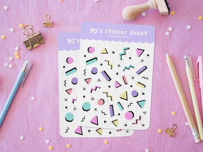 Stickers Journaling Thème Années 90
