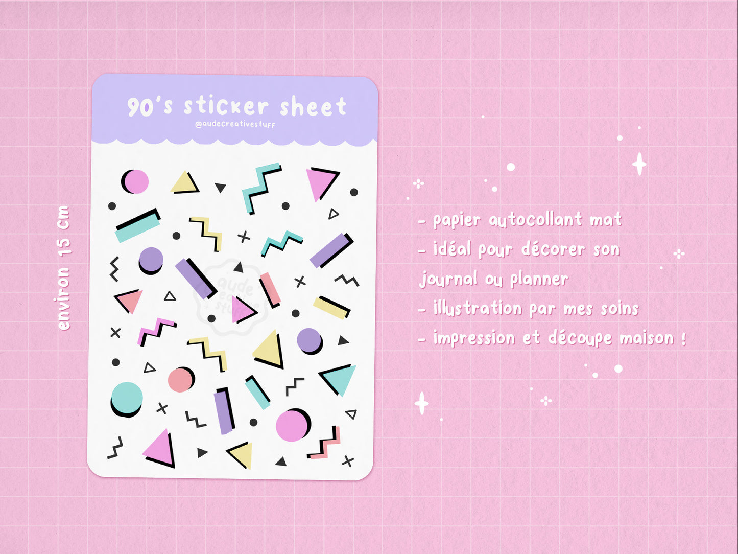 Stickers Journaling Thème Années 90