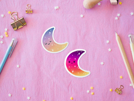 Sticker Kawaii Lune "Dreamy Sky"