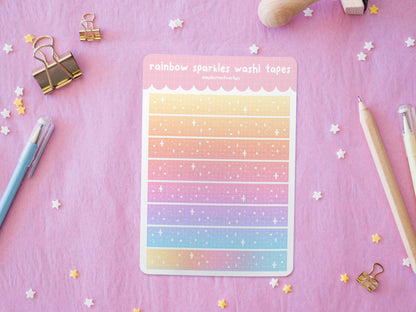 Stickers Journaling Thème Arc-en-Ciel Etoilé