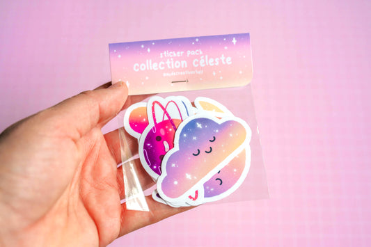 Lot de 6 Stickers Kawaii Thème Rêverie