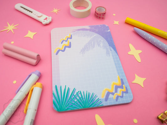 Bloc-Notes Mignon Thème Summer PoolSide de 25 feuilles au format A6