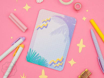 Bloc-Notes Mignon Thème Summer PoolSide de 25 feuilles au format A6