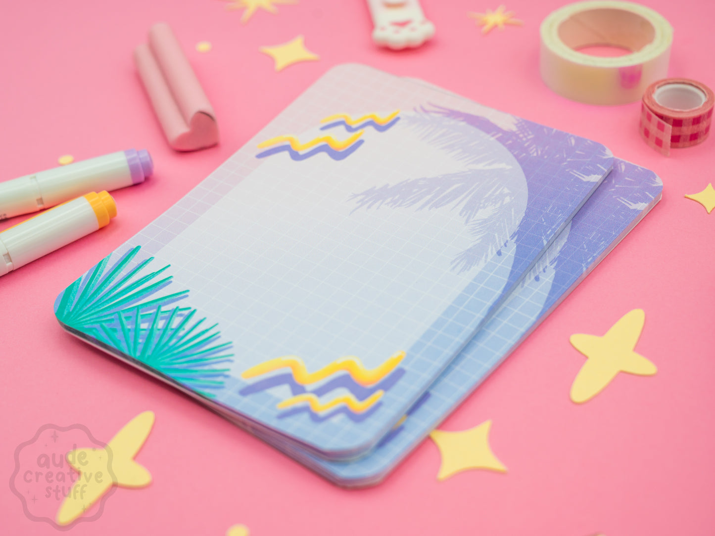 Bloc-Notes Mignon Thème Summer PoolSide de 25 feuilles au format A6