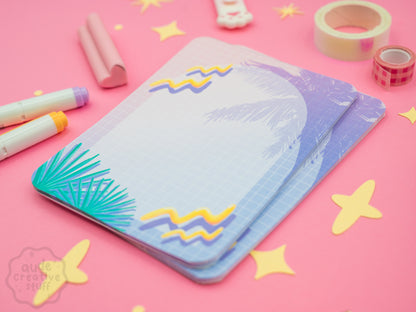 Bloc-Notes Mignon Thème Summer PoolSide de 25 feuilles au format A6