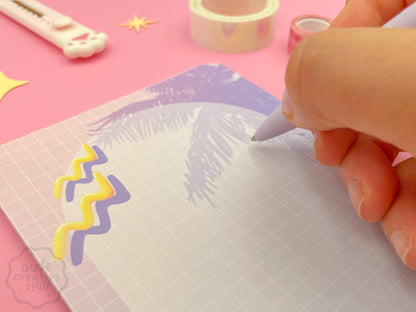 Bloc-Notes Mignon Thème Summer PoolSide de 25 feuilles au format A6