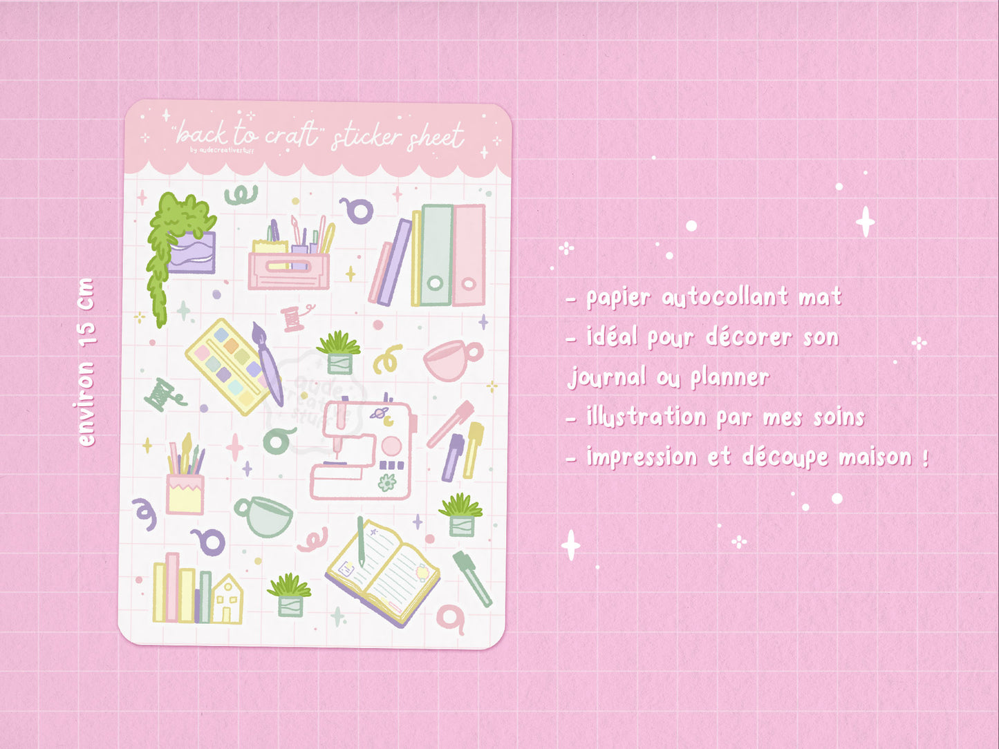 Stickers Journaling Thème Activités Artistiques