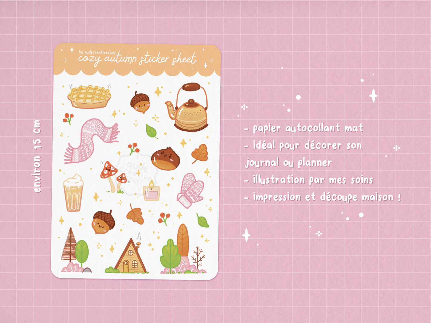Stickers Journaling Thème Forêt d'Automne
