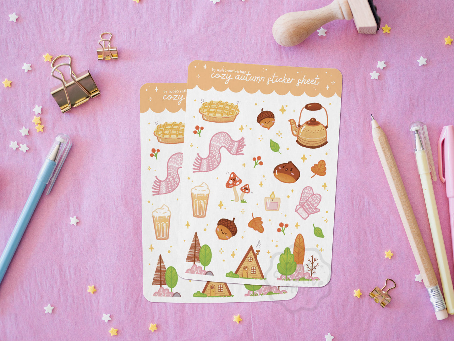 Stickers Journaling Thème Forêt d'Automne