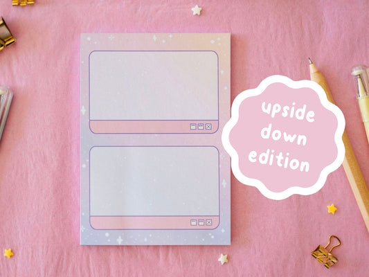 Bloc-Notes Mignon "Retro Dream Sky" de 25 feuilles au format A6 | Défaut d'assemblage