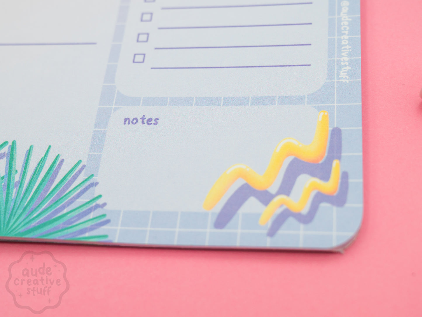 Planner Hebdomadaire 90s Pool Side, Format 21x15 cm, 25 feuilles